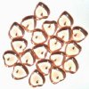 20 16x6mm Transparent Rose Pink Glass Heart Pendant Beads